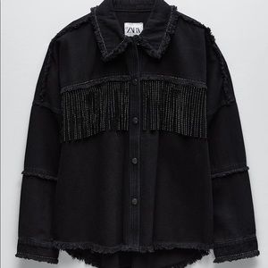 Zara Shiny Fringe Jacket